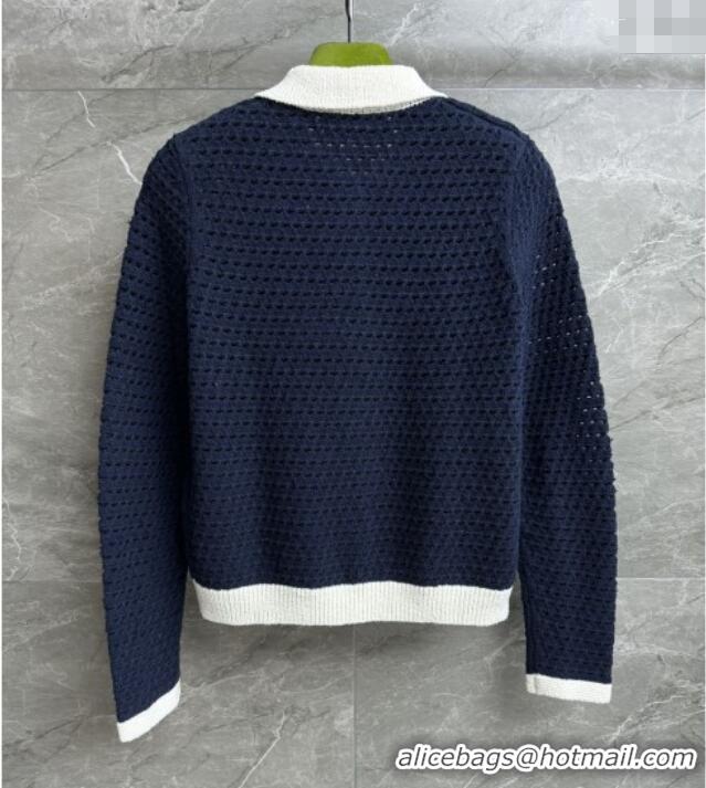 Shop Cheap Gucci Knit Cardigan G072403 Blue 2025