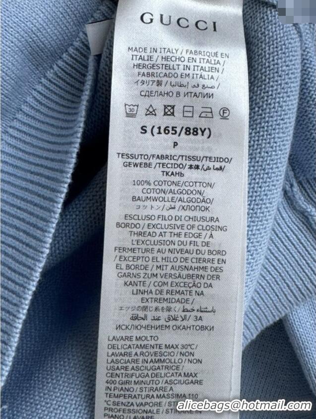 Shop Inexpensive Gucci Knit Cardigan G072404 Light Blue 2025