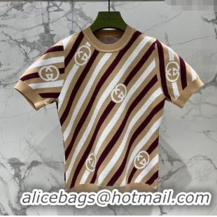 Good Quality Gucci Wool Short-sleeved Sweater G072407 2025