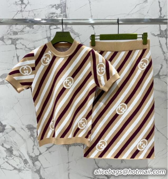Good Quality Gucci Wool Short-sleeved Sweater G072407 2025