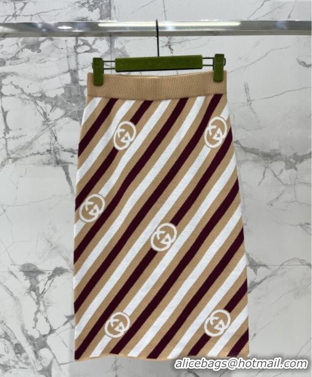 Unique Grade Gucci Wool Skirt G072409 Brown 2025