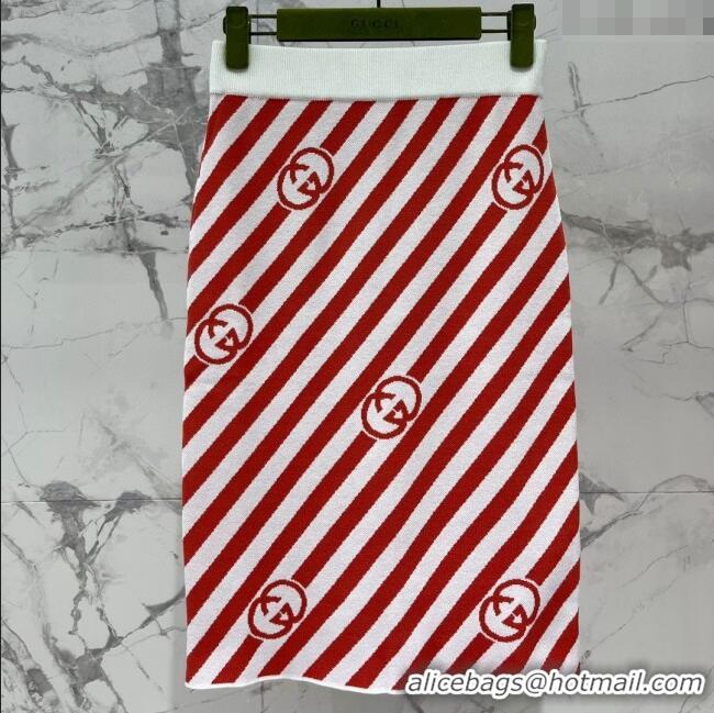 Traditional Specials Gucci Wool Skirt G072410 Red 2025