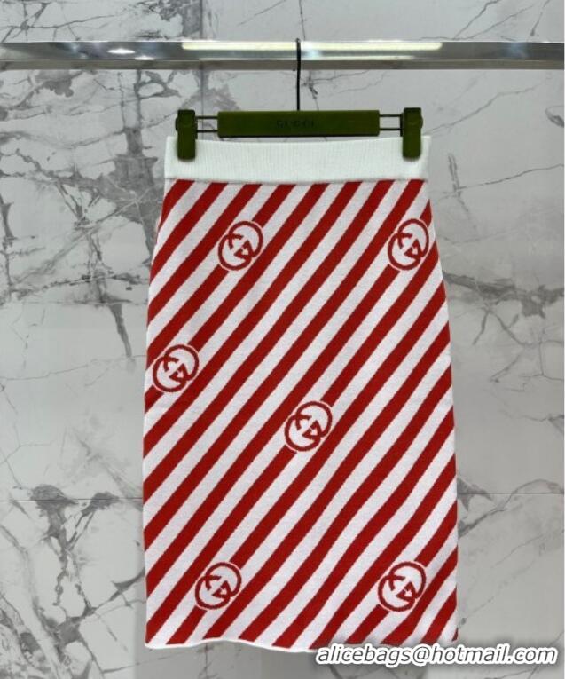 Traditional Specials Gucci Wool Skirt G072410 Red 2025
