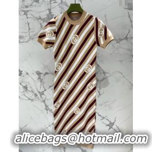 Top Quality Gucci Wool Dress G072411 Brown 2025