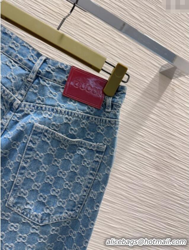 Top Grade Gucci GG Denim Jeans G73019 Blue 2025
