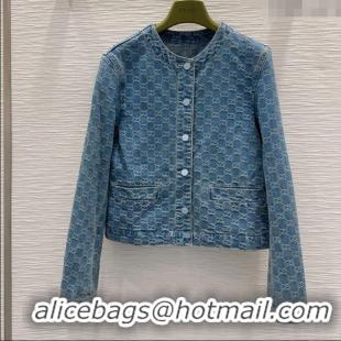 Buy Classic Gucci GG Denim Jacket G73020 Blue 2025