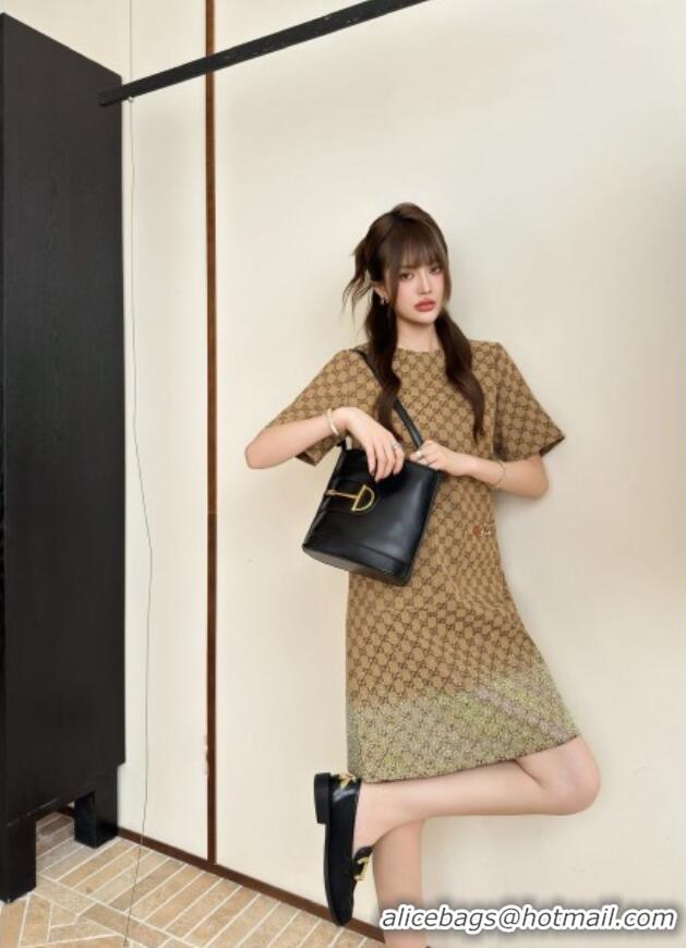 Particularly Recommended Gucci GG Dress with Crystals G82139 Brown 2025