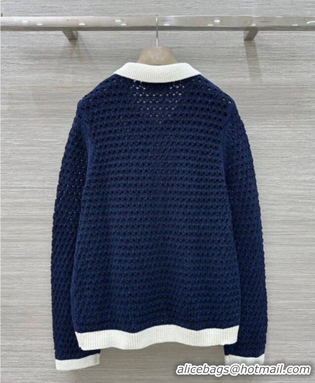 ​Best Price Gucci Knit Cardigan G82107 Blue 2025