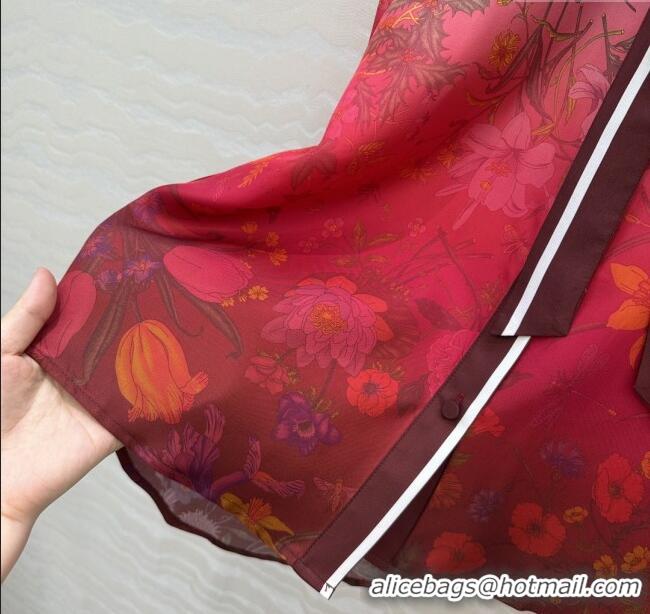 Reasonable Price Gucci Printed Silk Shirt G090106 Pink/Red 2025