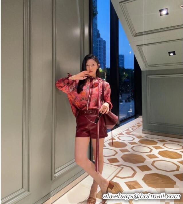 Reasonable Price Gucci Printed Silk Shirt G090106 Pink/Red 2025