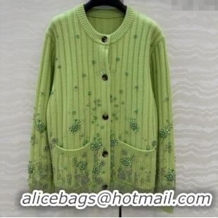 Super Quality Gucci Cashmere Cardigan G090110 Green 2025