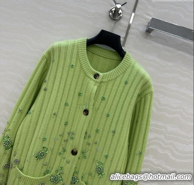 Super Quality Gucci Cashmere Cardigan G090110 Green 2025