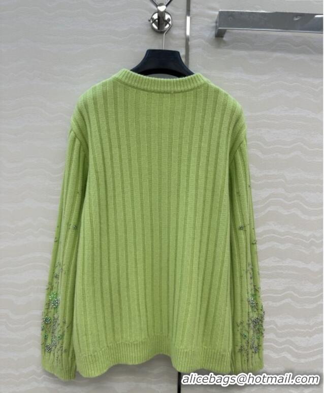 Super Quality Gucci Cashmere Cardigan G090110 Green 2025