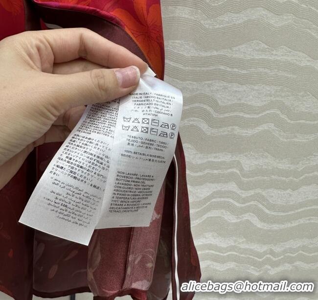 Unique Discount Gucci Printed Silk Dress G0902226 Pink/Red 2025