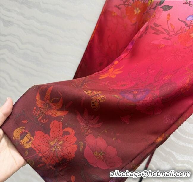 Buy Fashionable Gucci Printed Silk Pants G0902227 Pink/Red 2025