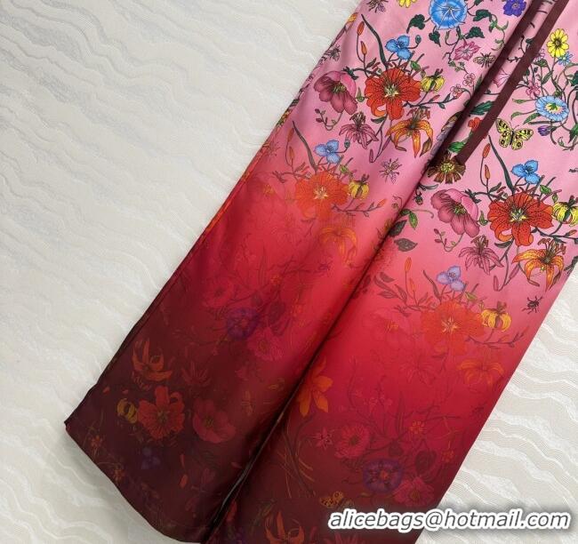 Buy Fashionable Gucci Printed Silk Pants G0902227 Pink/Red 2025