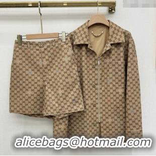 Top Quality Gucci GG Jacket & Shorts G090413 Beige 2025