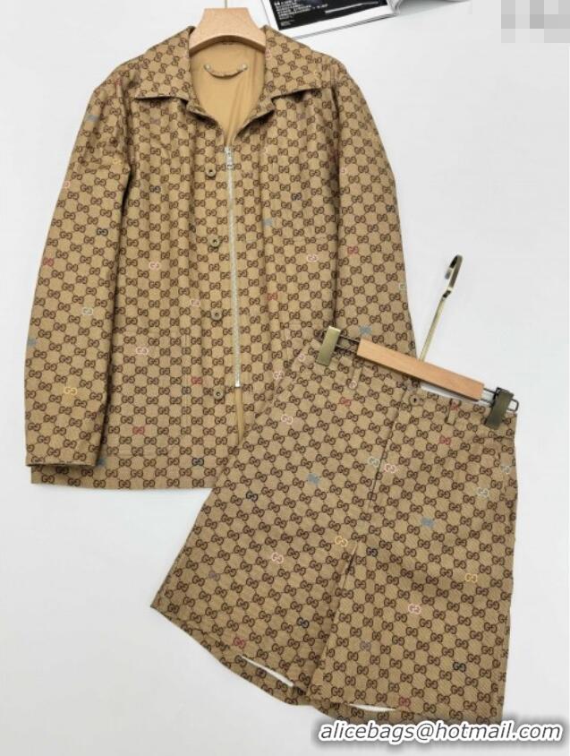 Top Quality Gucci GG Jacket & Shorts G090413 Beige 2025