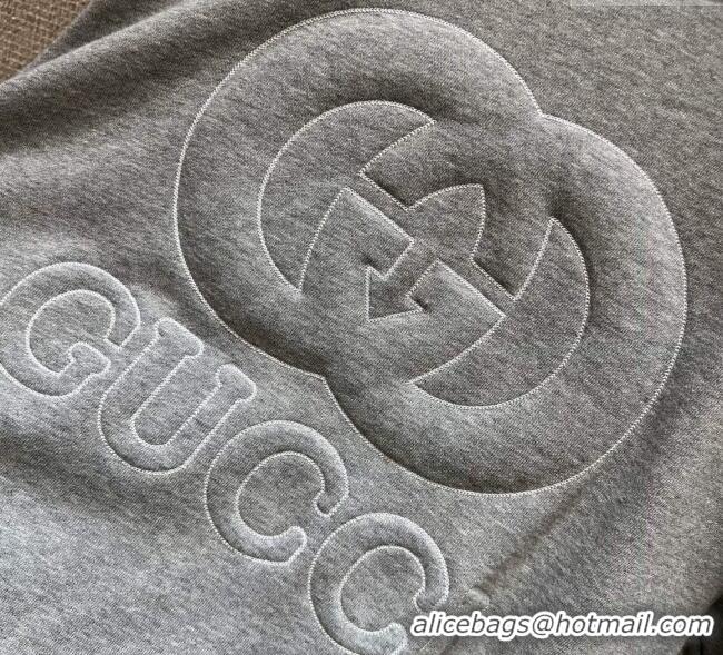 Famous Brand Gucci Cotton Sweatshirt GG090401 Grey 2025