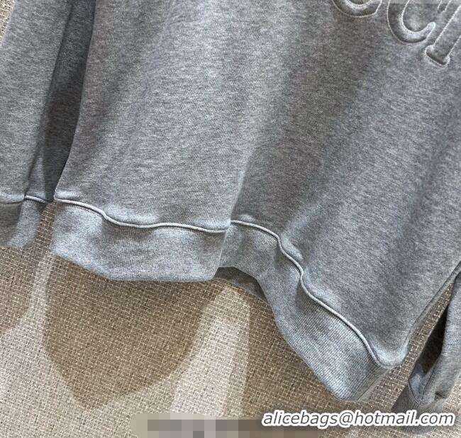 Famous Brand Gucci Cotton Sweatshirt GG090401 Grey 2025