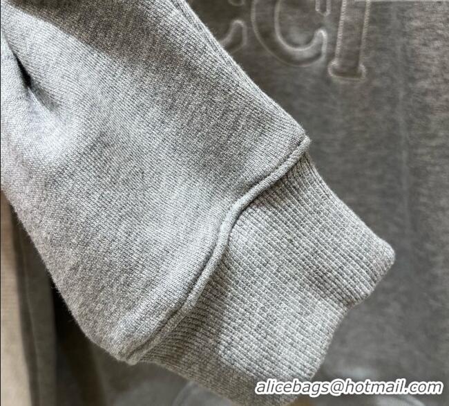 Famous Brand Gucci Cotton Sweatshirt GG090401 Grey 2025