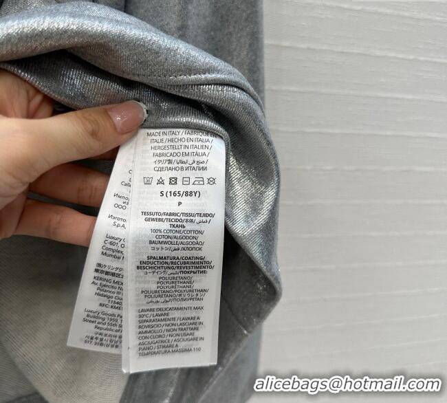 Famous Brand Gucci Cotton Sweatshirt GG090403 Silver Grey 2025