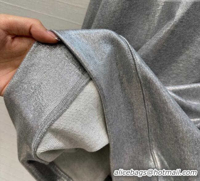 Famous Brand Gucci Cotton Sweatshirt GG090404 Silver Grey 2025
