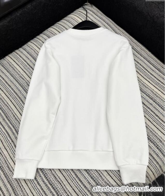 Well Crafted Gucci Cotton Sweatshirt GG090402 White/Green 2025