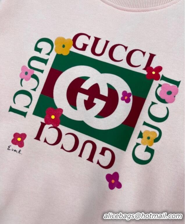 Best Price Gucci Cotton Sweatshirt GG090402 Light Pink 2025
