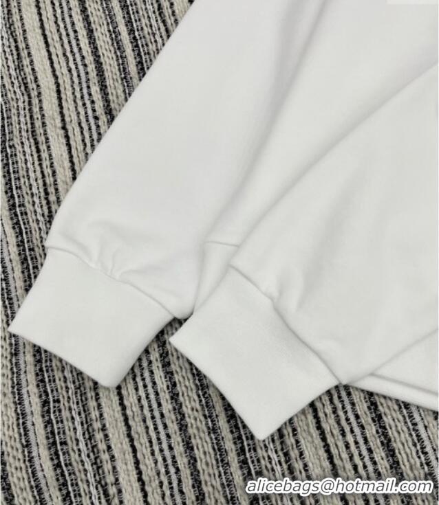 Best Price Gucci Cotton Sweatshirt GG090402 White/Blue 2025