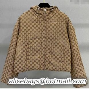 Top Quality Gucci Black and GG Reversible Jacket GG091901 2025