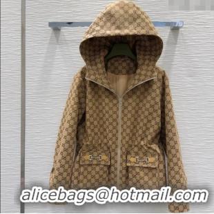 Unique Grade Gucci GG Jacket with Horsebit GG091904 Brown 2025