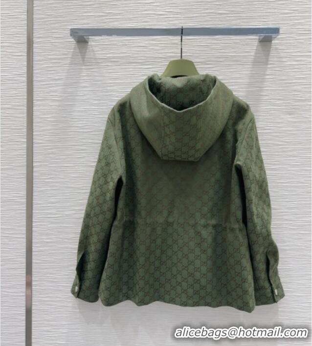 Affordable Price Gucci GG Jacket with Horsebit GG091904 Green 2025