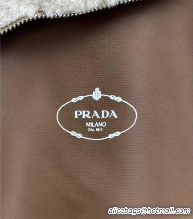 Top Quality Prada Wool Nylon Reversible Vest PR091958 Brown/Beige 2025