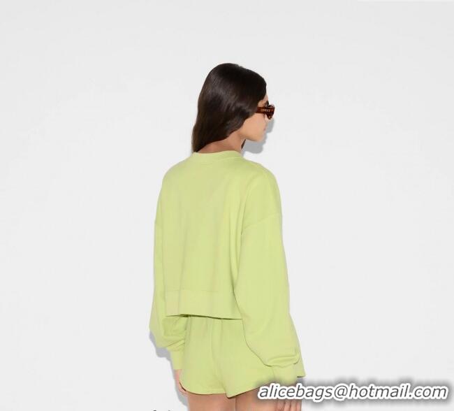 New Release Creation Gucci Sweatshirt and Shorts Set GG091905 Neon Green 2025