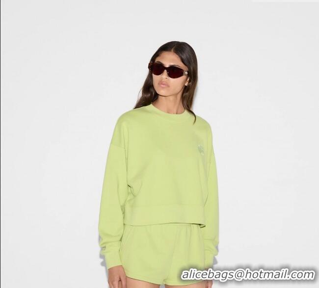 New Release Creation Gucci Sweatshirt and Shorts Set GG091905 Neon Green 2025
