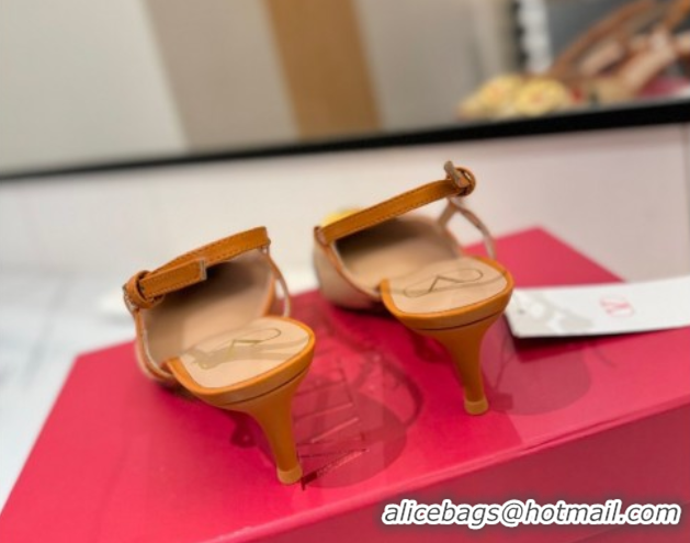 Best Price Valentino VLogo Signature Cherryfic Slingback Pumps 5cm in Raffia Straw 0821053