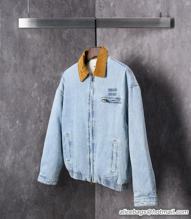 Most Popular Miu Miu Logo Denim Puffer Jacket M9560