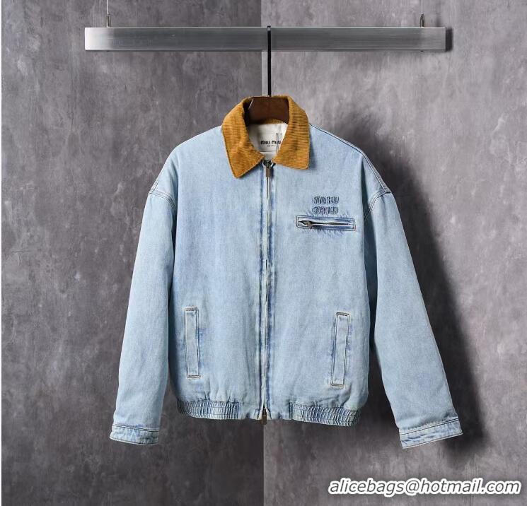 Most Popular Miu Miu Logo Denim Puffer Jacket M9560