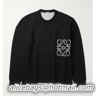 Best Price Loewe Anagram Logo-Intarsia Knitted Sweater L5980 Black