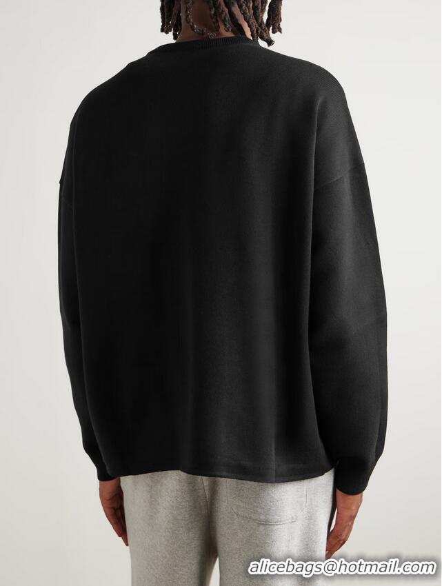 Best Price Loewe Anagram Logo-Intarsia Knitted Sweater L5980 Black