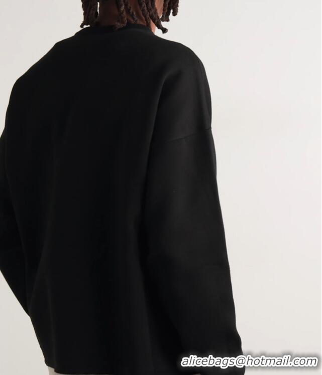 Best Price Loewe Anagram Logo-Intarsia Knitted Sweater L5980 Black
