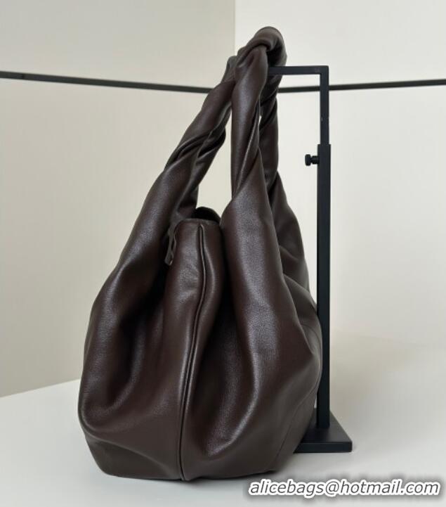 Best Design Fendi Spy Large Bag in Leather 80888L Dark Brown 2025