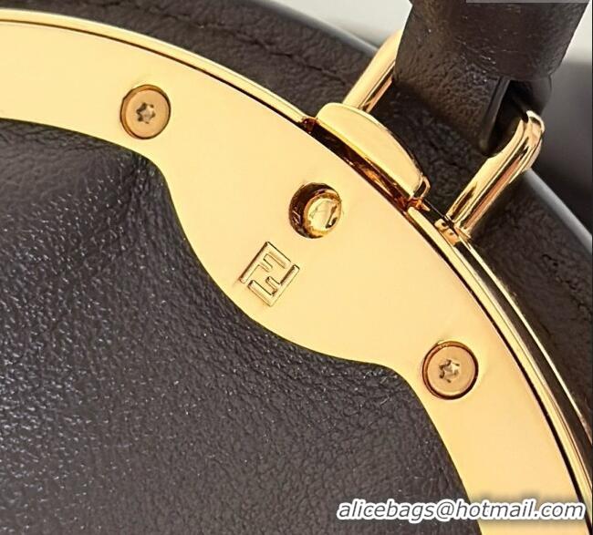 Best Design Fendi Spy Large Bag in Leather 80888L Dark Brown 2025