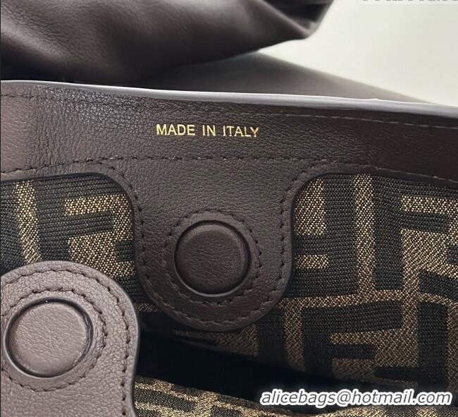 Best Design Fendi Spy Large Bag in Leather 80888L Dark Brown 2025