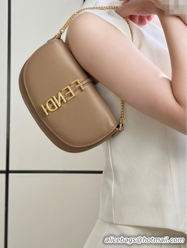 Well Crafted Fendi Fendigraphy Wallet on Chain Mini bag in Leather 8687 Apricot 2025