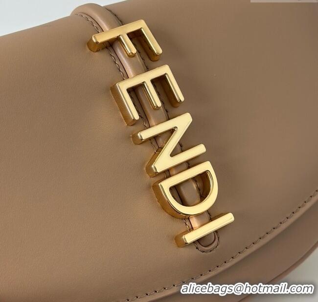Well Crafted Fendi Fendigraphy Wallet on Chain Mini bag in Leather 8687 Apricot 2025