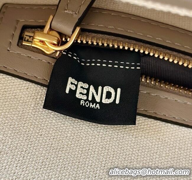Top Quality Fendi Baguette Medium Bag in Canvas with FF embroidery 0159M Green/Blue/Multicolor 2025