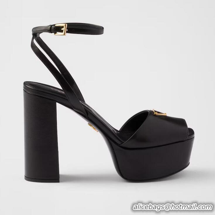 Grade Design Prada Nappa Leather Platform Sandals 1XP48B Black