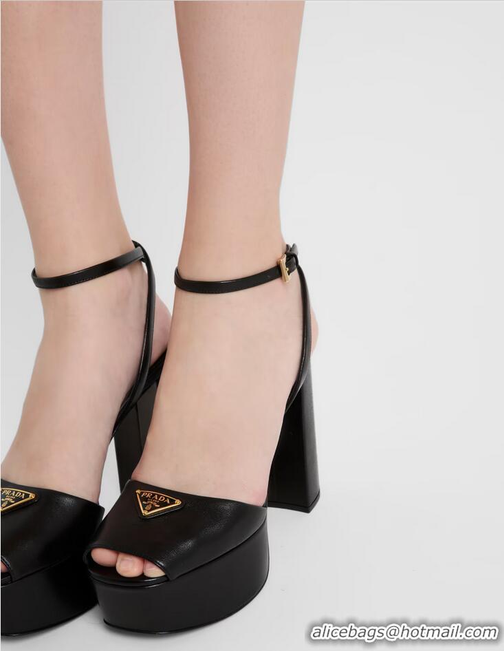 Grade Design Prada Nappa Leather Platform Sandals 1XP48B Black